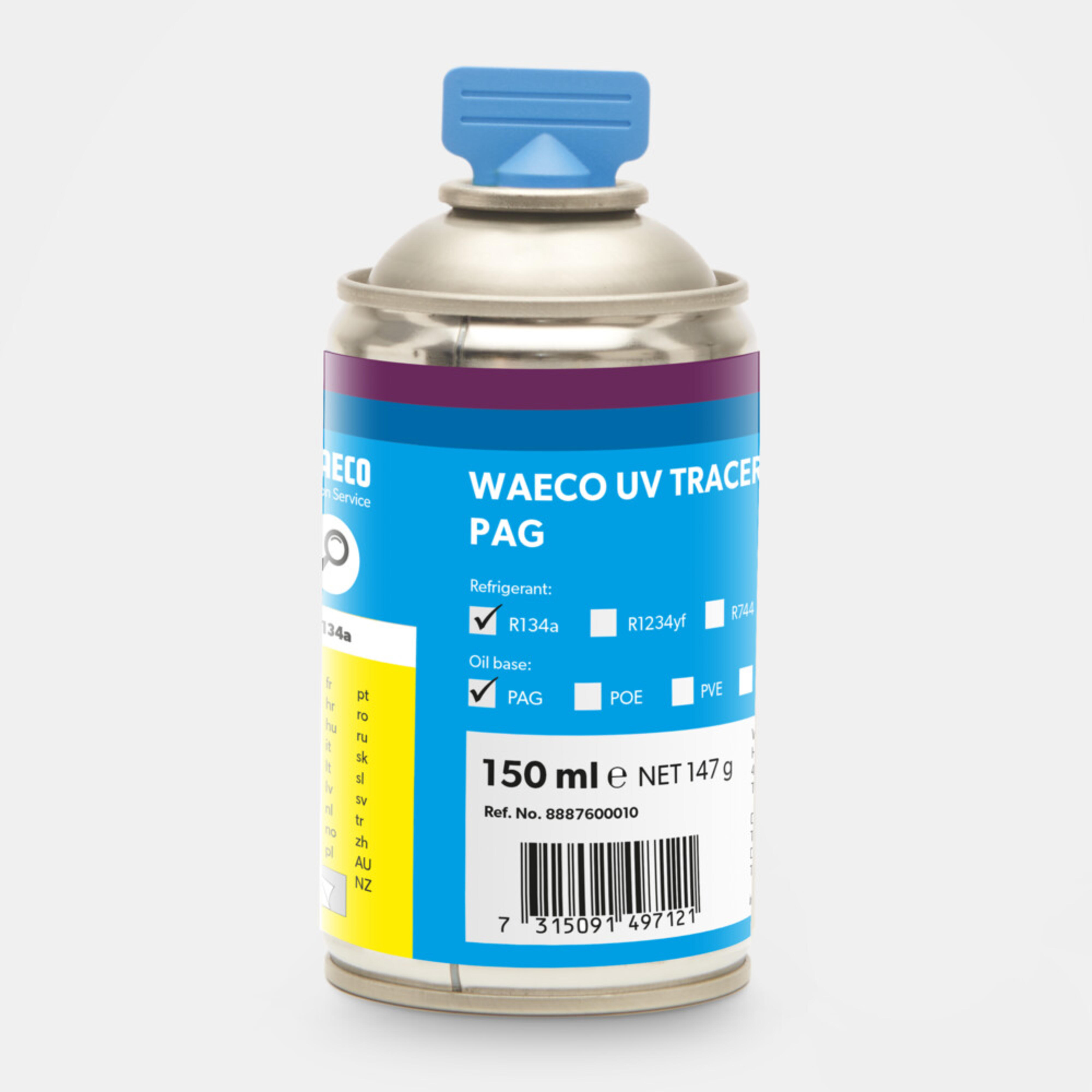 WAECO Tracer UV R134a - Tracer-UV-merkkiaine, PAG-öljypohjainen, R134a, ammattikäyttöön tarkoitettu öljy, 150 ml