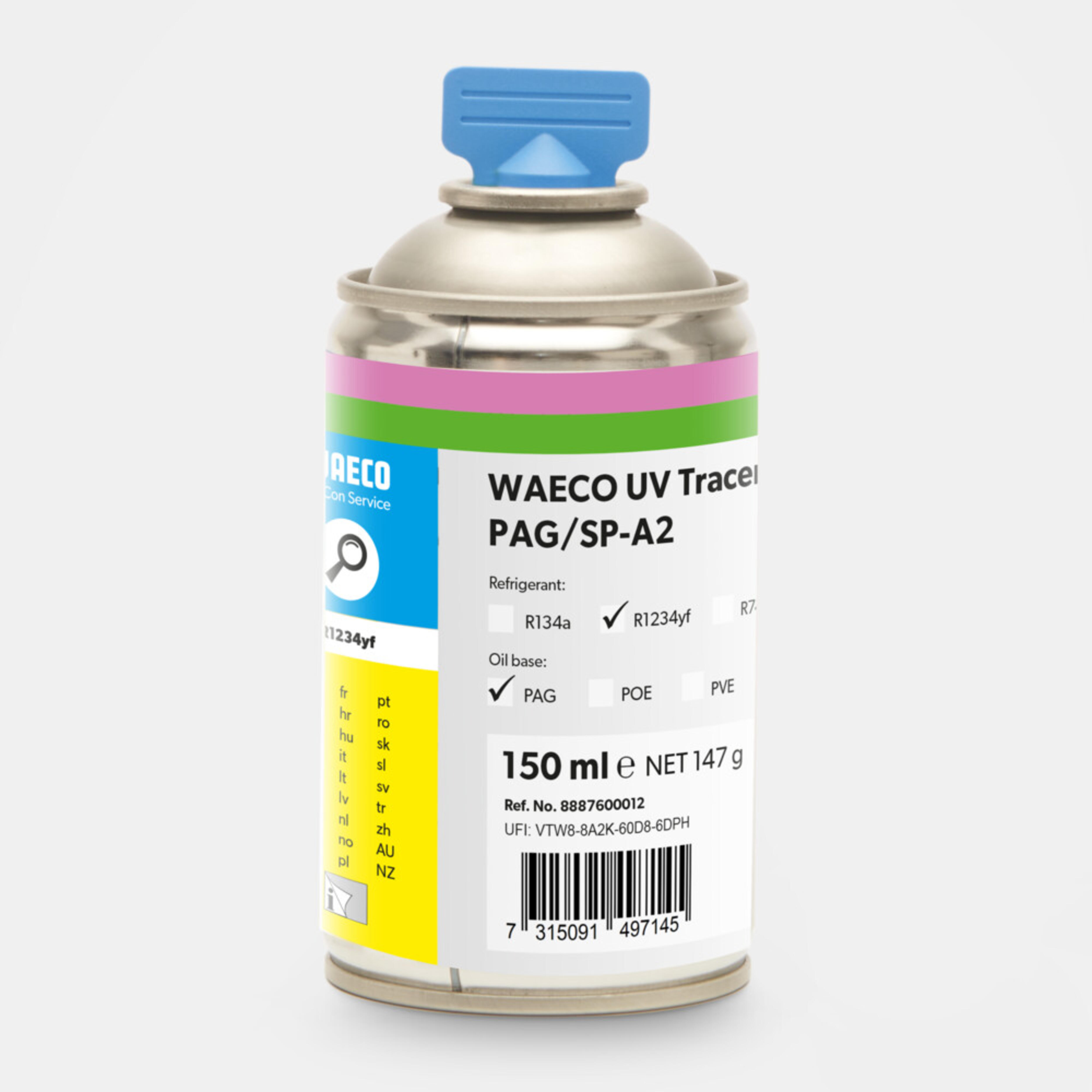 WAECO Tracer UV R1234yf - UV Tracer PAG / SPA2, R1234yf, Profi Oil System -järjestelmä, 150 ml