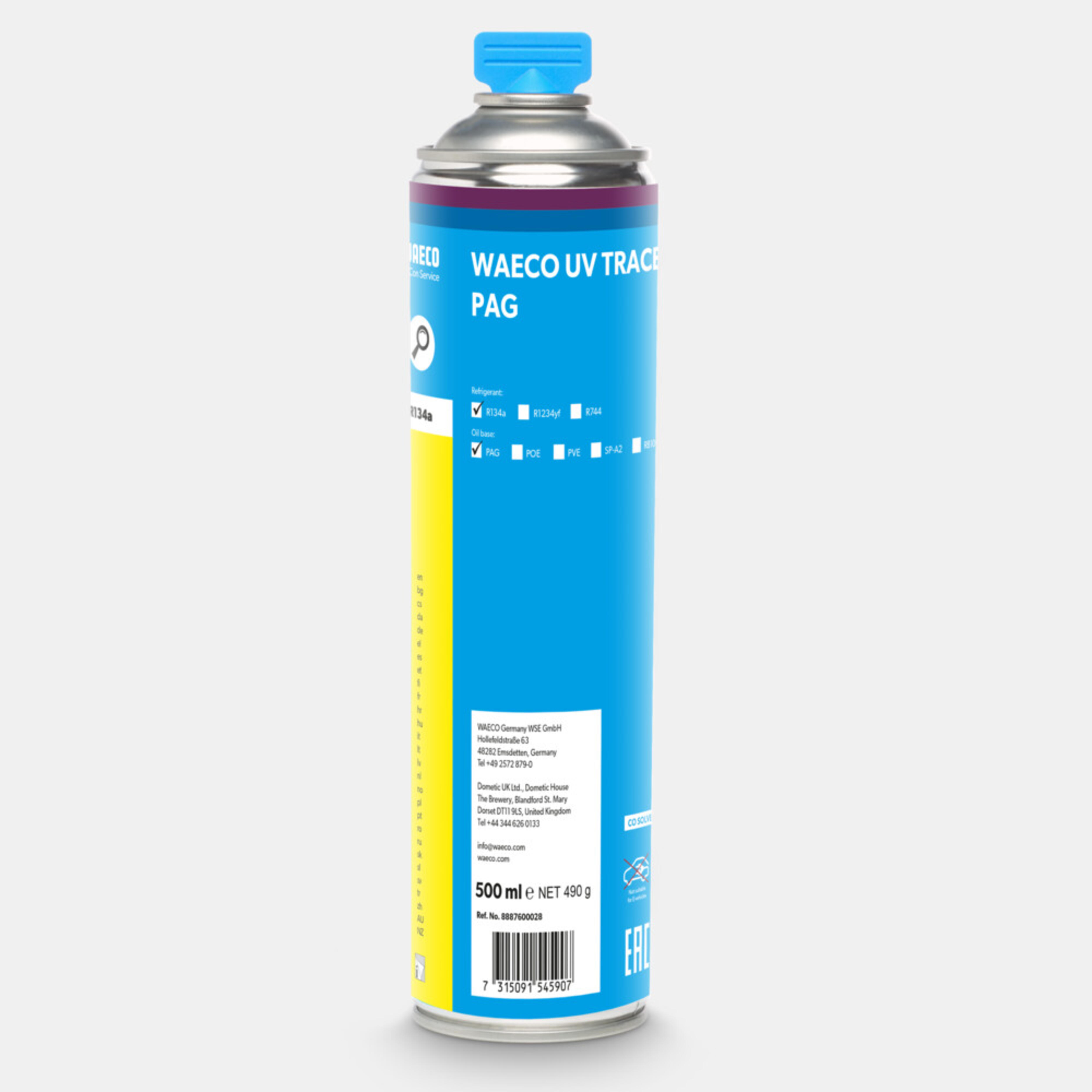WAECO Tracer UV R134a - UV Tracer PAG, R134a, ammattikäyttöön tarkoitettu öljyjärjestelmä, 500 ml