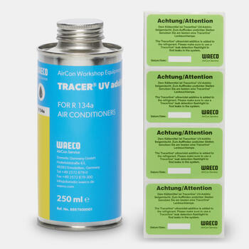 WAECO Tracer® UV R134a - Corante Tracer® UV, à base de óleo PAG, para R134a, garrafa de recarga, 250 ml